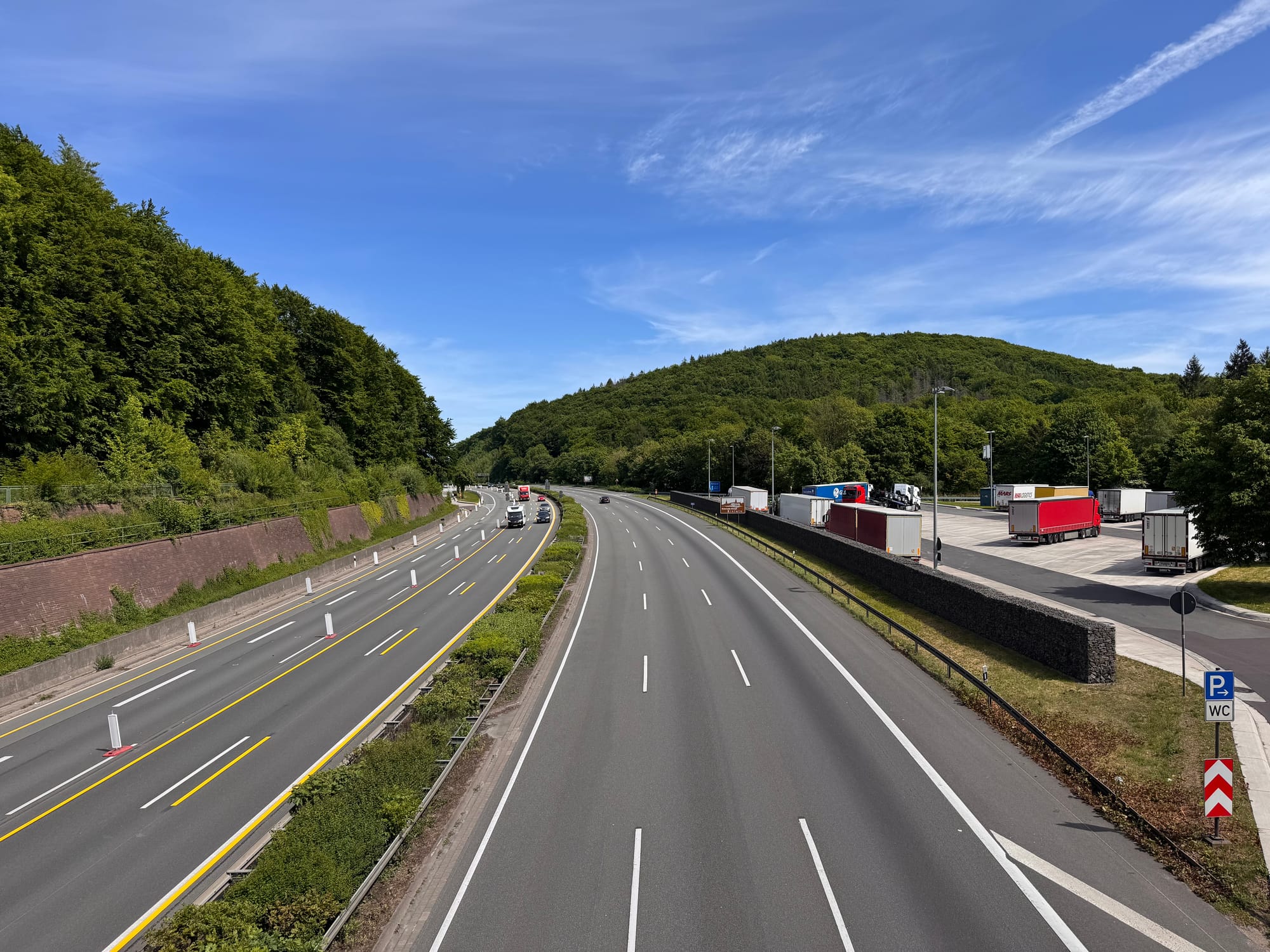 Blick auf die A2